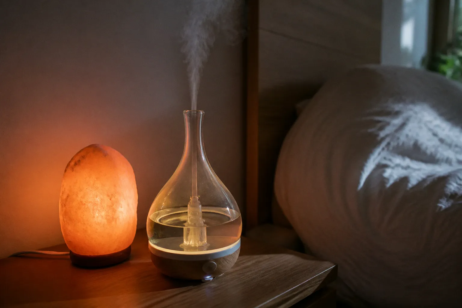 Diffusion d'huiles essentielles la nuit : une fausse piste ?