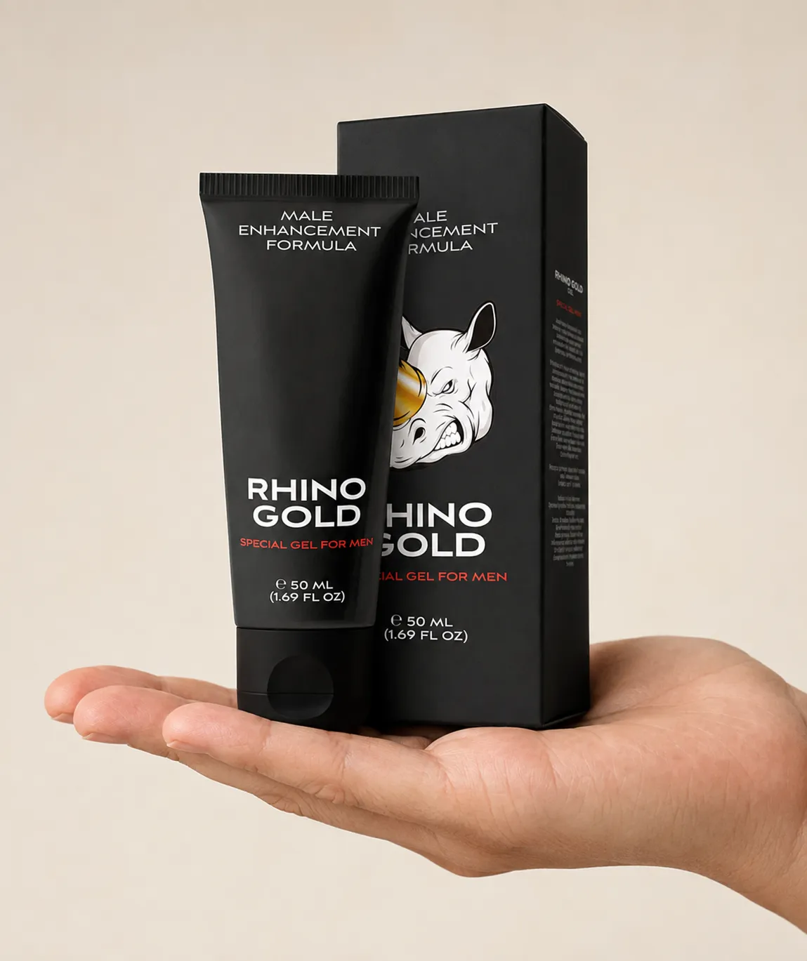 Rhino Gold Gel — le produit en main
