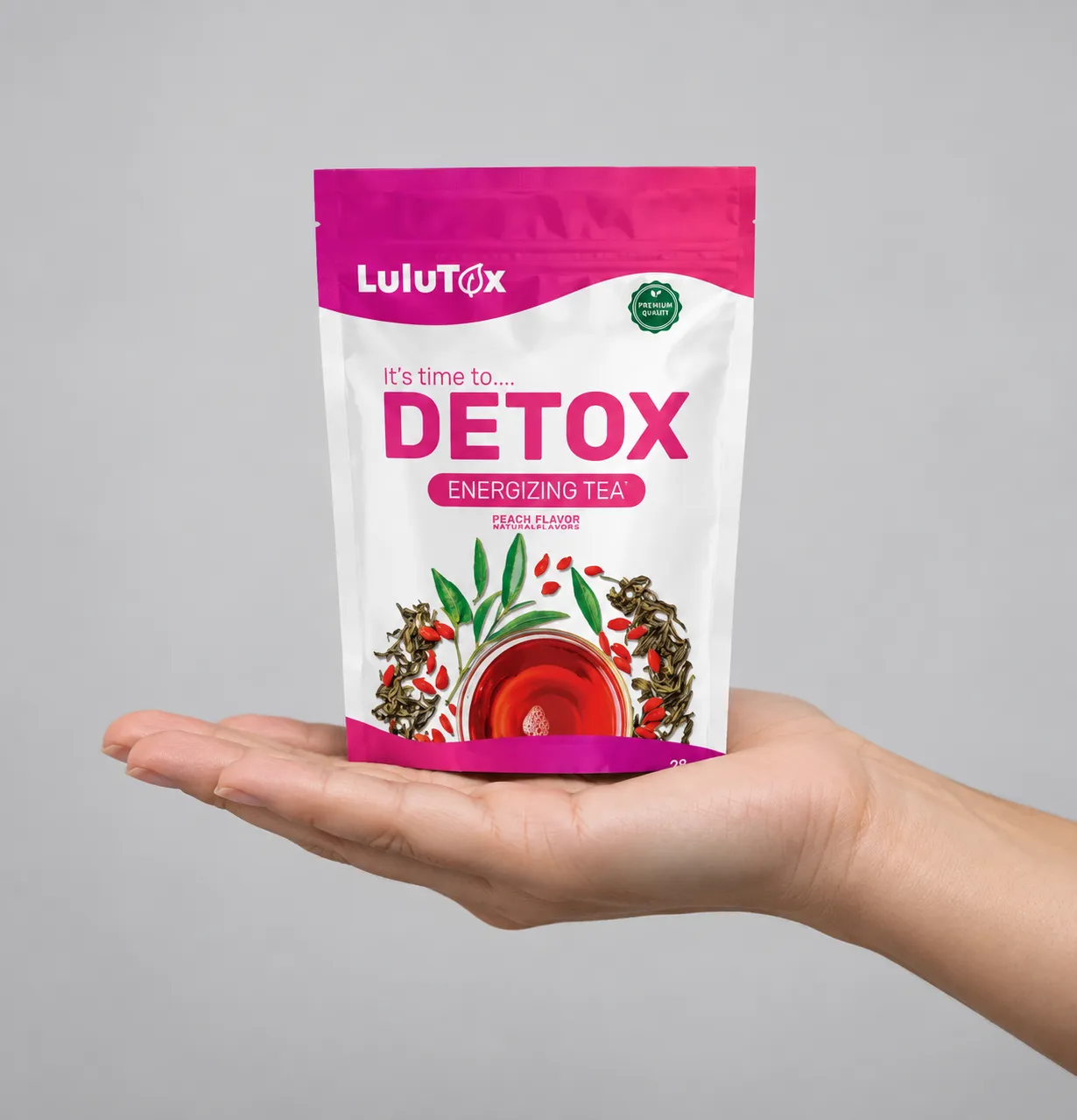 Lulutox Detox Tea HCTC — le produit en main