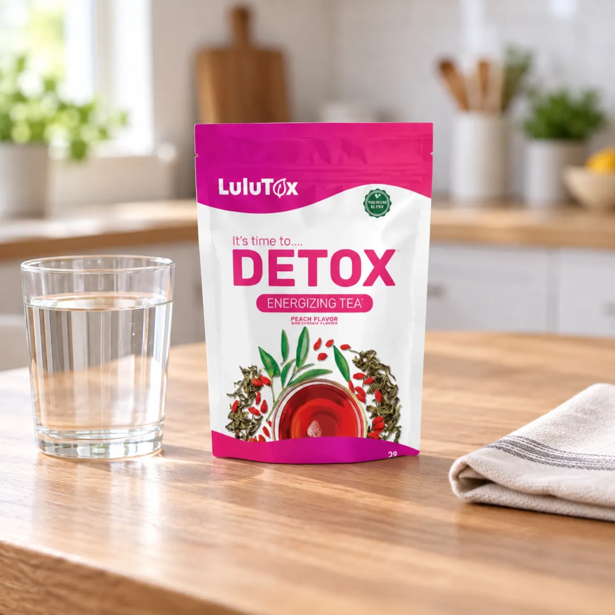 Lulutox Detox Tea — le produit au quotidien