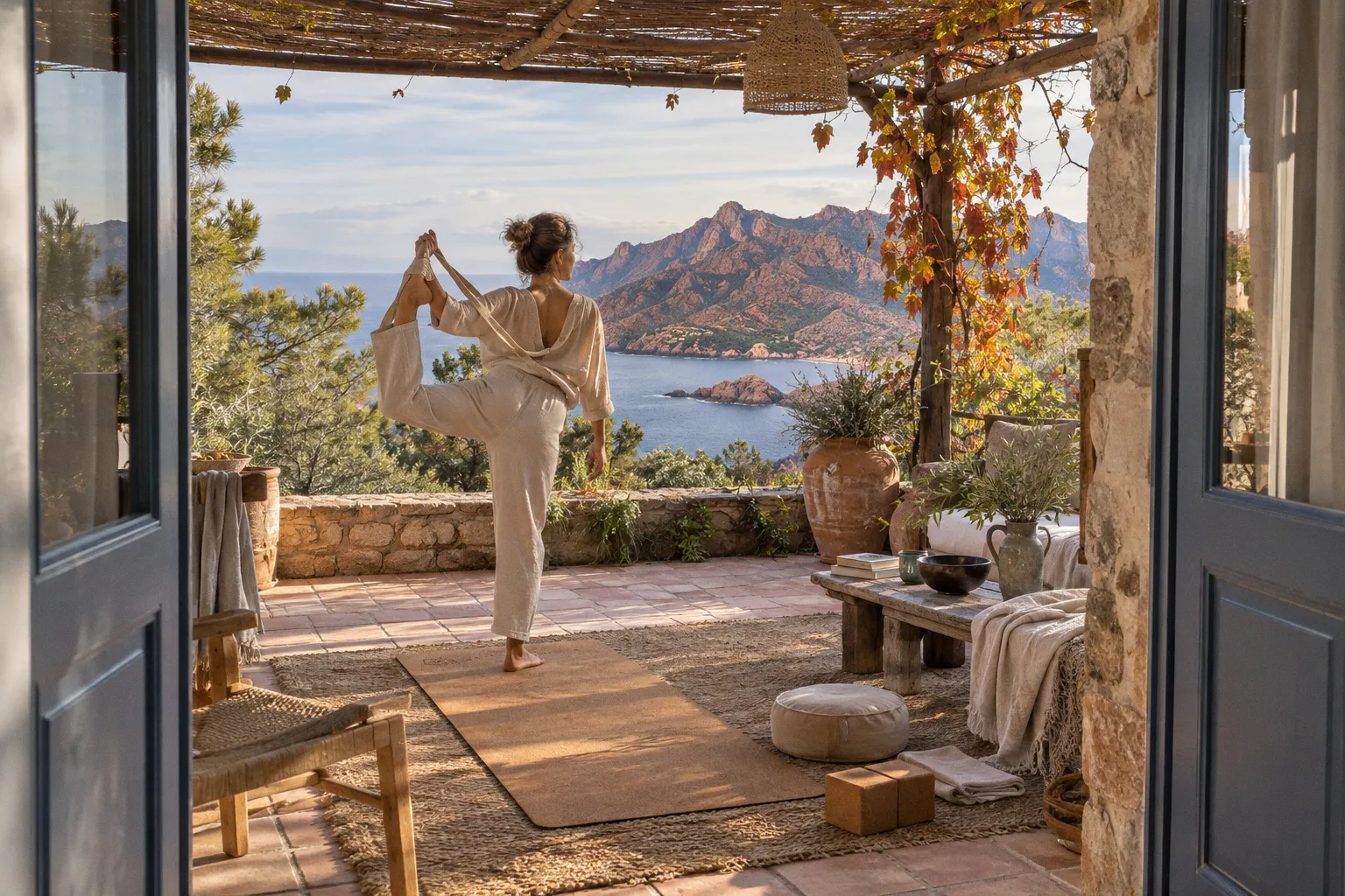 Yoga dans les calanques de l'Estérel : pourquoi le terrain rocheux change tout